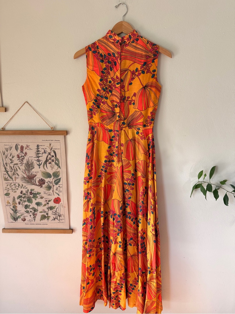 Vintage 1960s/ 1970s - Small - High-neck Wide Leg Pant Jumpsuit - Picture 8 of 13
